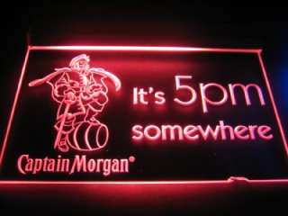 Captain Morgan its 5pm Somewhere Light Sign Neon B529  
