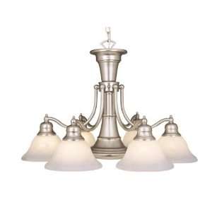   Nickel Standford Seven Light Down Lighting Chandelier from the Sta