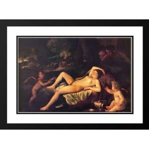  Poussin, Nicolas 24x19 Framed and Double Matted Sleeping 