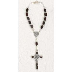 St. Benedict Auto Rosary   Black