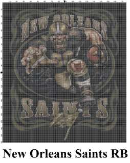 NFL New Orleans Saints Mascot cross stitch pattern  