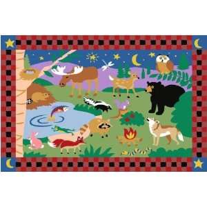  Camp Fire Friends 39x58 (Multi Print) Furniture & Decor