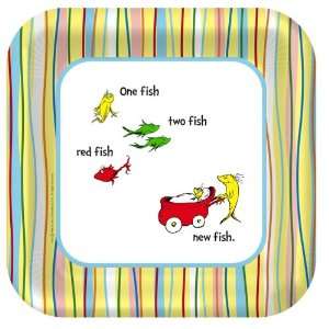   Party By Hallmark Baby Seuss Square Dinner Plates: Everything Else