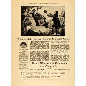  1922 Ad Rand McNally Maps Columbus to New World   Original 
