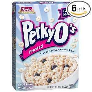 Perky Os 100% Natural, Frosted Cereal, 10.4 Ounce Boxes (Pack of 6)