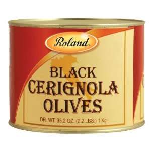 Roland Cerignola Black Olives 2.2 Pound Bag  Grocery 