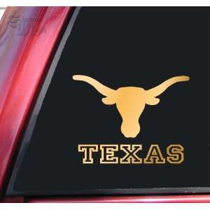  Texas Longhorn UT Vinyl Decal Sticker   Mirror Gold 