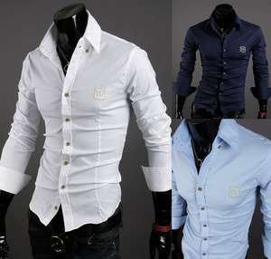 Freestylebooms Casual & Dresses DG Embroidered Slim Fit Shirts (US 