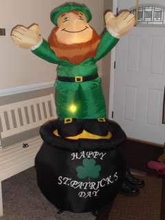   Inflatable St. Patricks Day Leprechaun n Pot of Gold 6 tall  