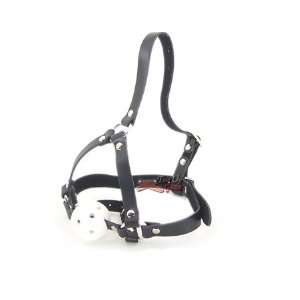    Leather Head Harness   Airway Ball Gag (White): Everything Else