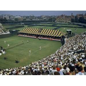 Spectators Crowd Grandstands During 1950 Davis Cup Tennis Competition 