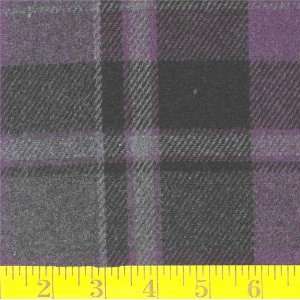  58 Wide Wool Blend Purple Plaid Fabric By The Yard: Arts 