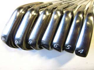 Tour Issue Adams Idea Pro Black CB1 C Stamp 4 PW Irons   Dynamic Gold 