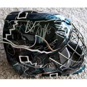  San Jose Sharks Autographed / Signed Goalie Mask   Autographed NHL 