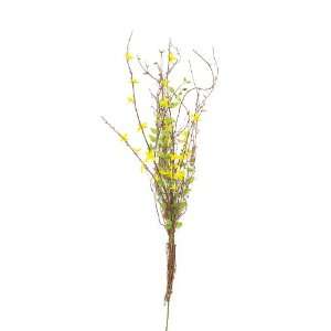 Pack of 12 Spring Garden Artificial Yellow Forsythia Flower & Twig 