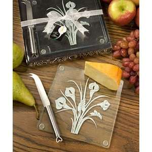  Cutting Boards : Calla Lily Cheese Set Favors (Set of 2 