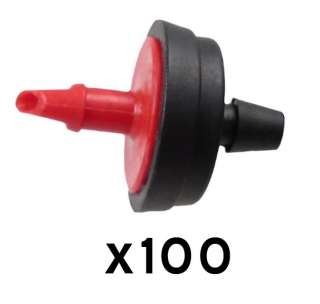 100 Drip Irrigation Emitters DRIPPERS 1/2 GPH 1/4 Barb  