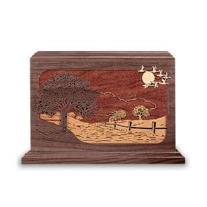  Road Home Dimensional Wood Cremation Urn   Engravable 