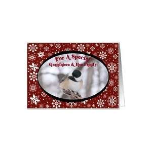  Chickadee Grandniece And Her Family Christmas Card Card 