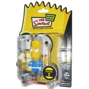 Ice Hockey Bart: The Simpsons / Toy2r Qee Crossover Keychain 