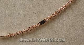 16Inch Solid 18KT Rose Gold Chain Necklace  