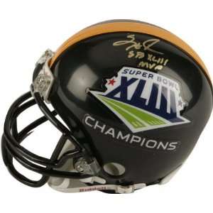 Santonio Holmes Pittsburgh Steelers Autographed Super Bowl XLIII Logo 