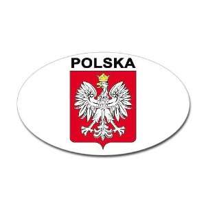 Poland arms with name Flag Oval Sticker by  Arts 