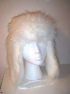 Brand New Women White Faux Fur Trooper Bomber Ski Hat Coat Snow  
