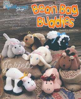 Bean Bag Buddies animal crochet patterns OOP rare  