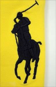 NWT POLO Ralph Lauren Mens Custom Fit Mesh Polo Shirt Big Pony Yellow 