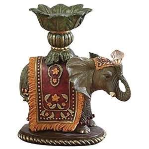 Parade Ready India Themed Elephant Candle Holder 