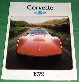 CHEVROLET CORVETTE BROCHURE 1979 fold out poster  