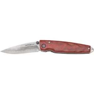   Knives 78D Damascus Take Linerlock Knife with Stamina Wood Handles