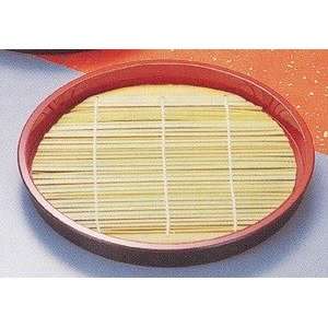  Round Soba Noodle Serving Tray w/ Bamboo Mat #5245 