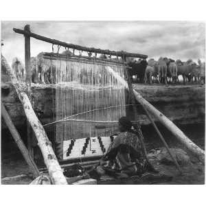  Home industry,Indian weaving blanket,William Carpenter 