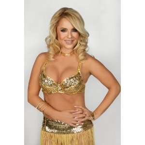  Gold Belly Dance Sequin Top with Beads (S M) Everything 