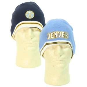  Denver Nuggets Reversible 3 Stripe Winter Knit Hat   Navy 