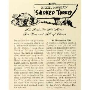 1942 Ad Catskill Mountain Smoked Turkey World War II Food Meat Forsts 
