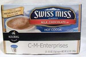 Swiss Miss Milk Chocolate Hot Cocoa Keurig K Cup 12 Count box 6.3 oz 