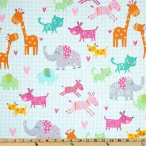   Mommy And Me Animals White Fabric By The Yard Arts, Crafts & Sewing