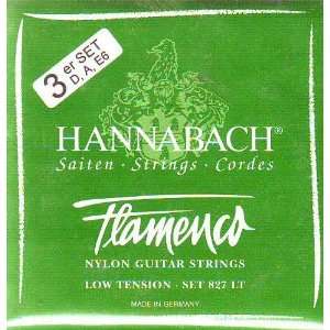 Hannabach Classical Guitar Flamenco Guitar Low Tension Bass Set, 827 