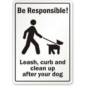   and Clean Up After Your Dog Plastic Sign, 10 x 7 Office Products