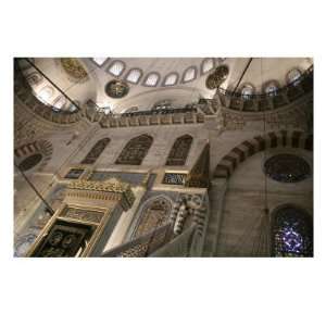  Interior Of The Suleymaniye Mosque, Istanbul Photographic 