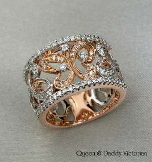 Elegant Victorian Butterfly Diamond design estate ring!  