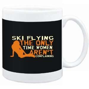  Mug Black  Ski Flying  THE ONLY TIME WOMEN ARENÂ´T 