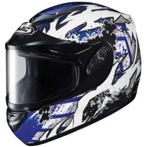  HJC CS R2 Skarr Blue Snowmobile Helmet Dual Shield Sm 