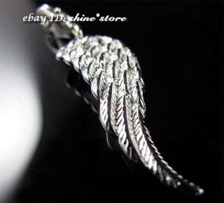 925 CLASP STERLING SILVER FEATHER ANGEL WING CHARM FITS RING LINK 