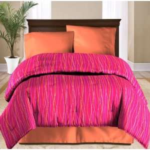  Coco Hot Pink Comforter Bed Sheet Set In A Bag: Home 