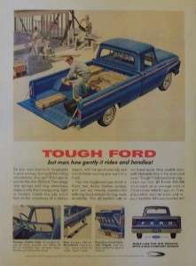 1964 Ford Custom Cab Pick Up Truck Print Ad  