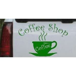 Coffee Shop Cup Business Car Window Wall Laptop Decal Sticker    Dark 